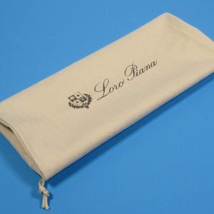 Loro Piana Twill Drawstring Dust Bag Made in Italy Cream 15 1/2" x 12 1/2"